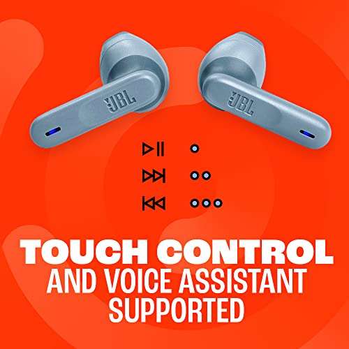 Auriculares JBL inalámbricos Wave 300, TWS con Bluetooth, con micrófono y estuche de carga