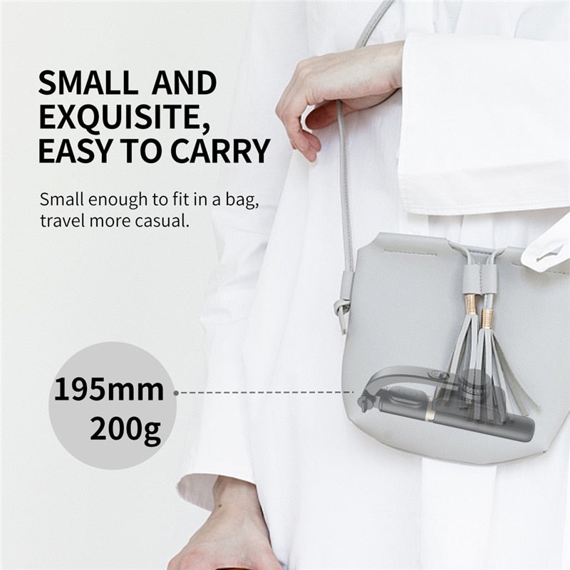 Estabilizador Celular para IOS y Android, Selfie, trípode inalámbrico, plegable con obturador Bluetooth