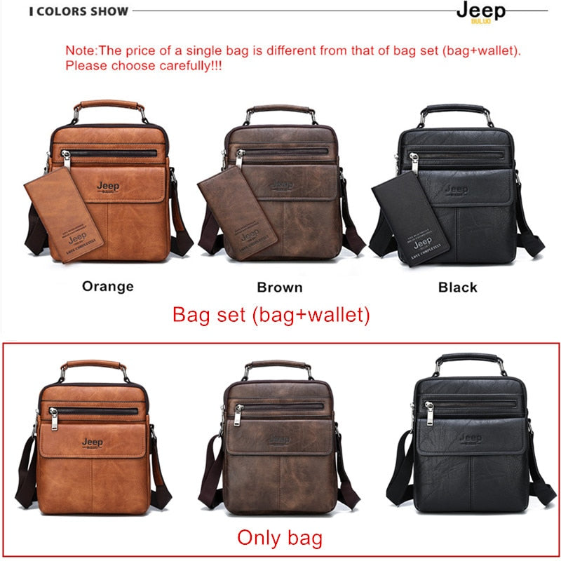 Bolso JEEP de cuero, con compartimentos de gran tamaño, estilo moderno y alta calidad