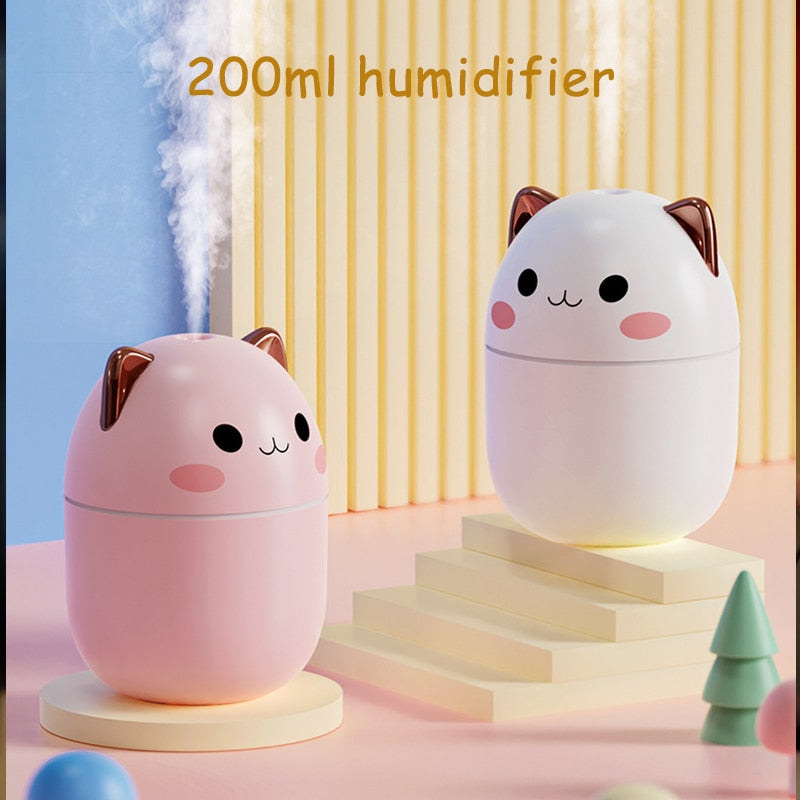 Difusor y Humidificador de aire y Aroma con luz nocturna