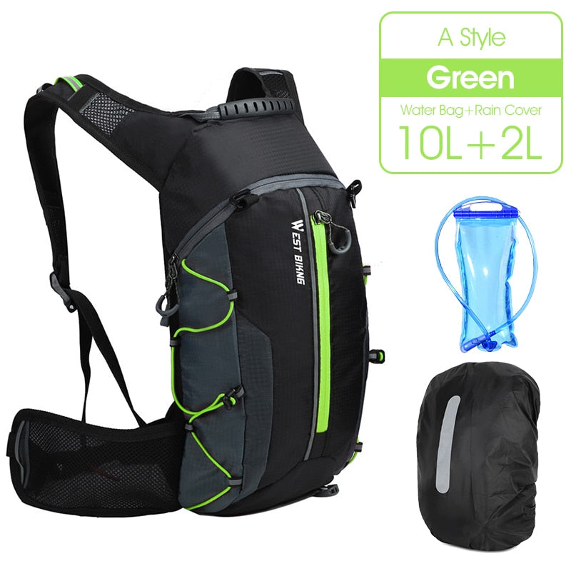 Mochila de hidratación para deportes al aire libre, WEST BIKING, 10L y 16L