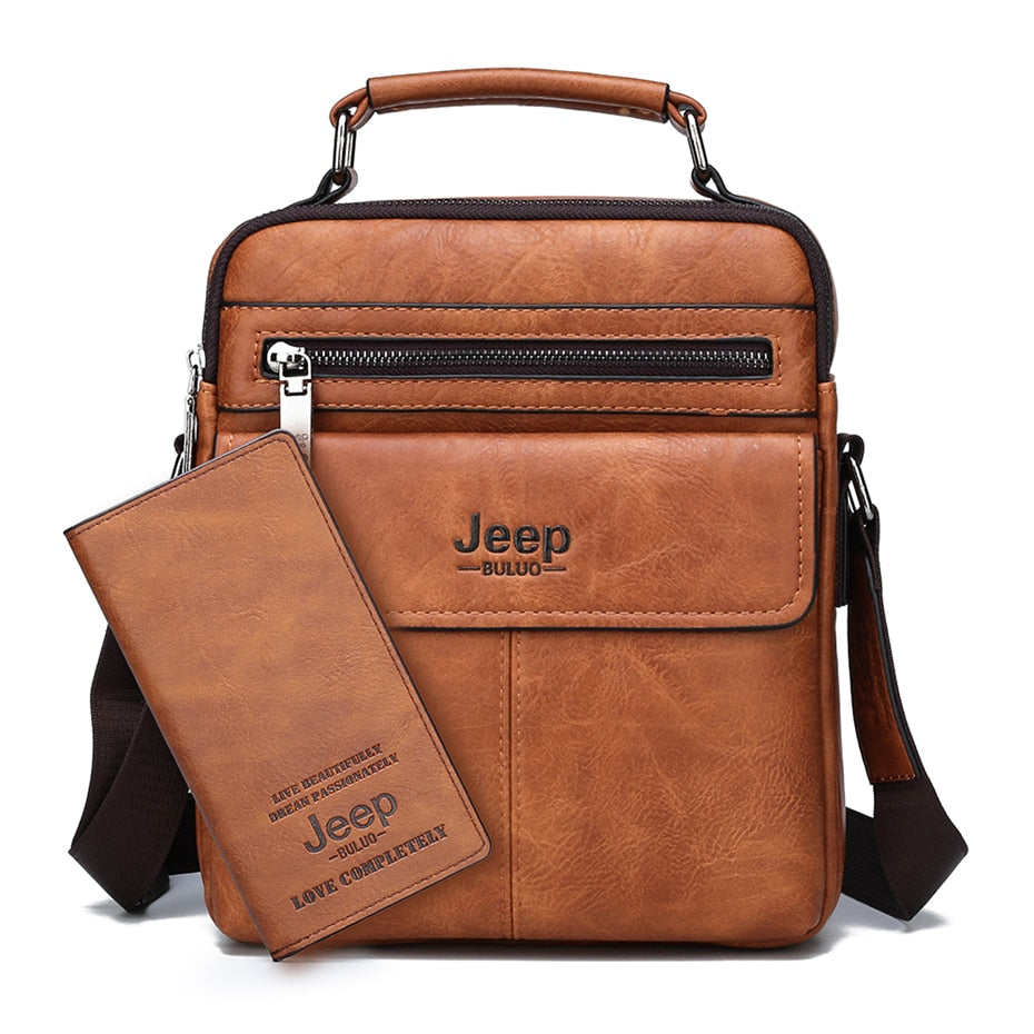Bolso JEEP de cuero, con compartimentos de gran tamaño, estilo moderno y alta calidad