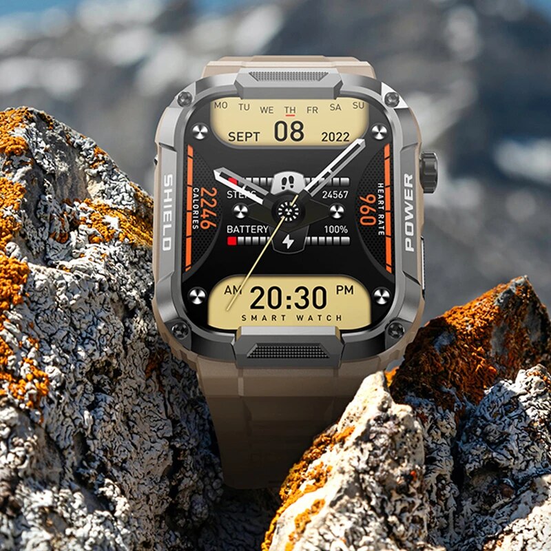 Smart Watch tipo militar, IP68, 5ATM, para IOS y Android