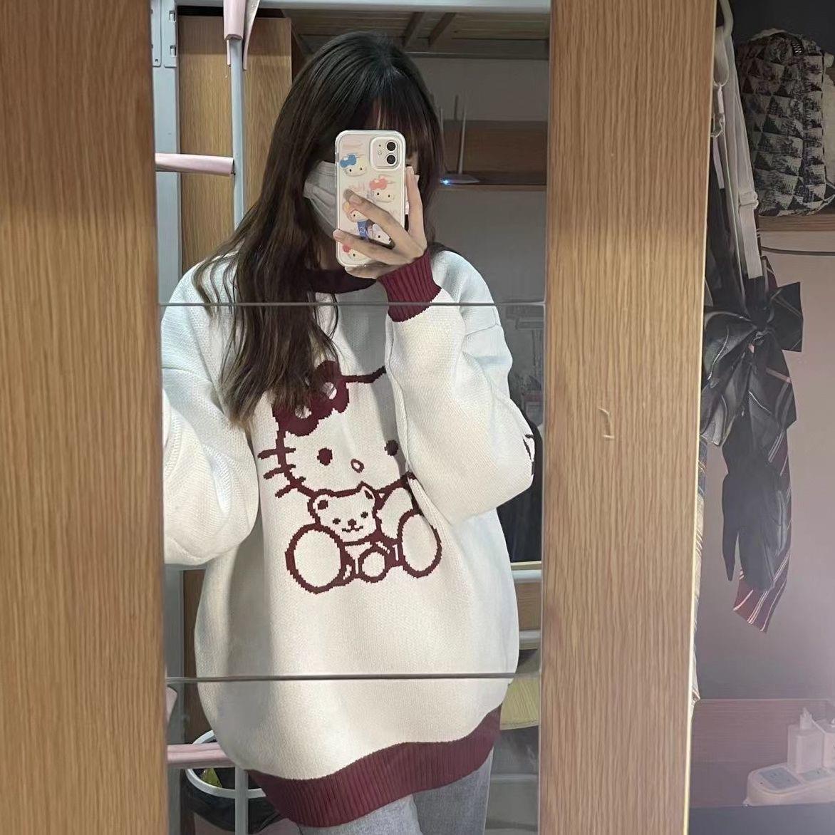 Sweater Hello Kitty Academy, con cuello redondo