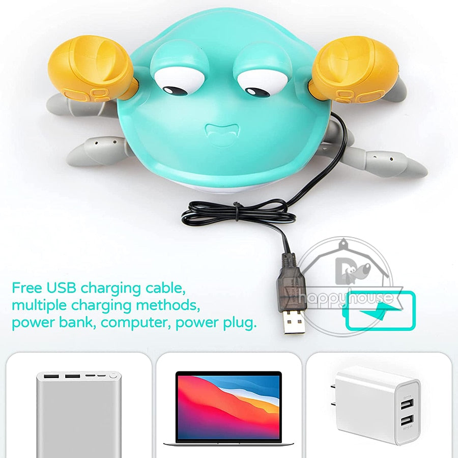 Juguetes de cangrejo interactivo con música