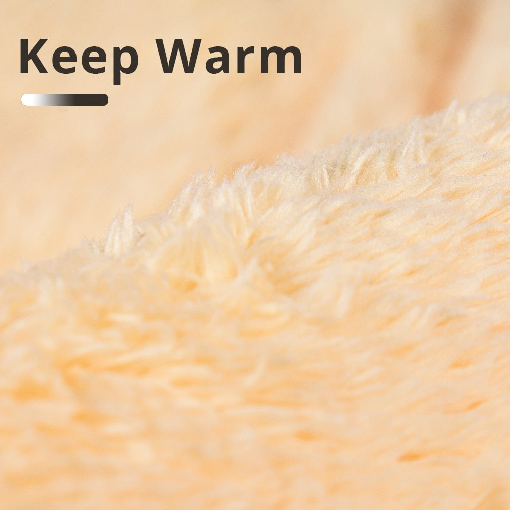 Manta lavable para cama de mascota, lana suave y cálida, cojín para dormir