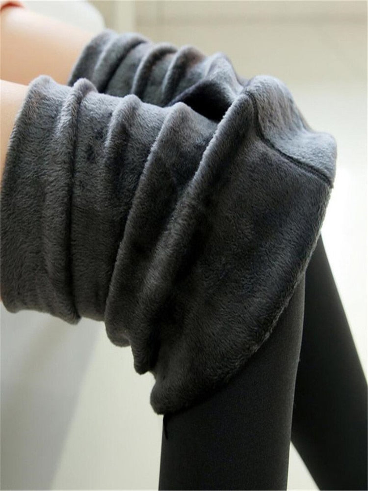 Calza alta elasticidad para mujer, cálidos y ajustados