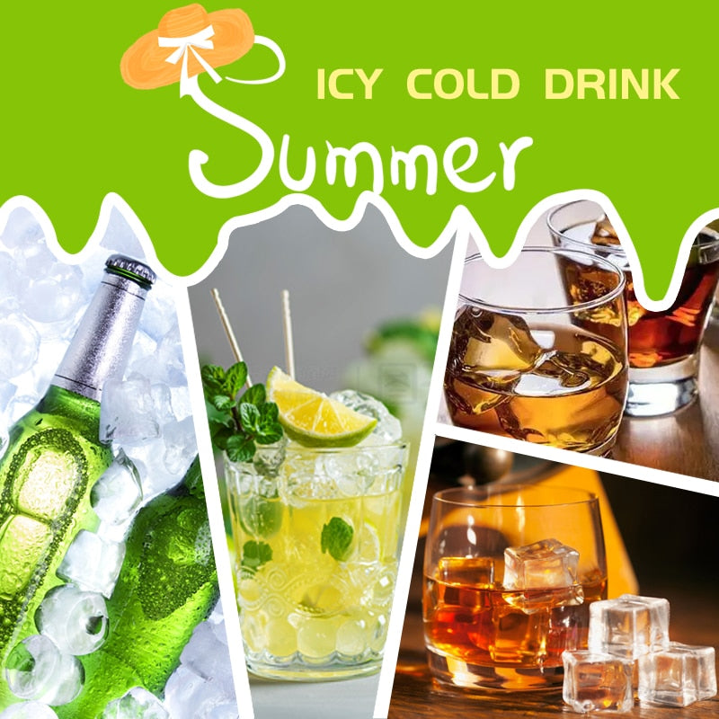 Molde de silicona para cubitos de hielo, bandeja reutilizable. Sin BPA