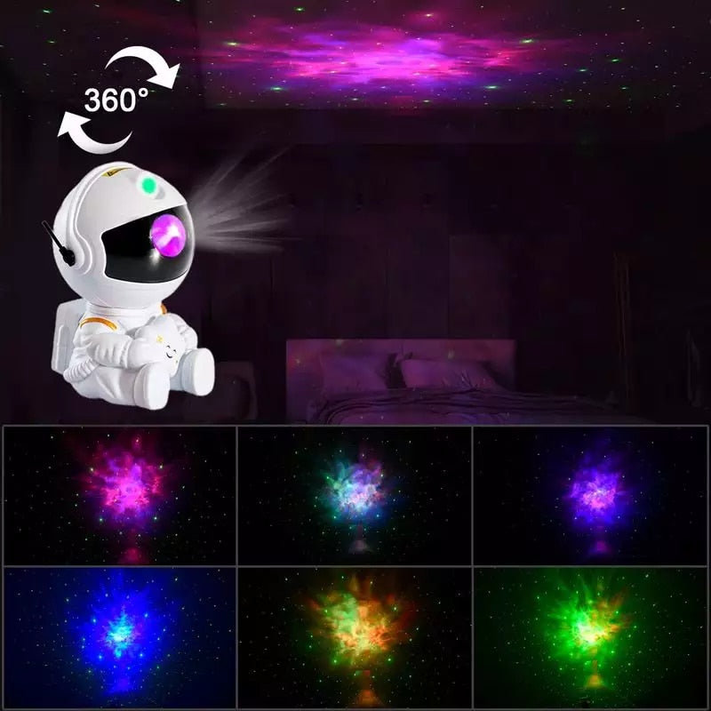 Proyector habitación de astronauta LED, láser, galaxia, estrella, aurora, nebulosa, 360°