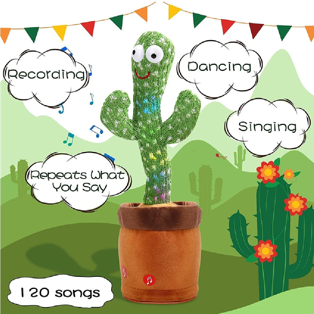 Juguete de Cactus con 120 canciones en inglés/español