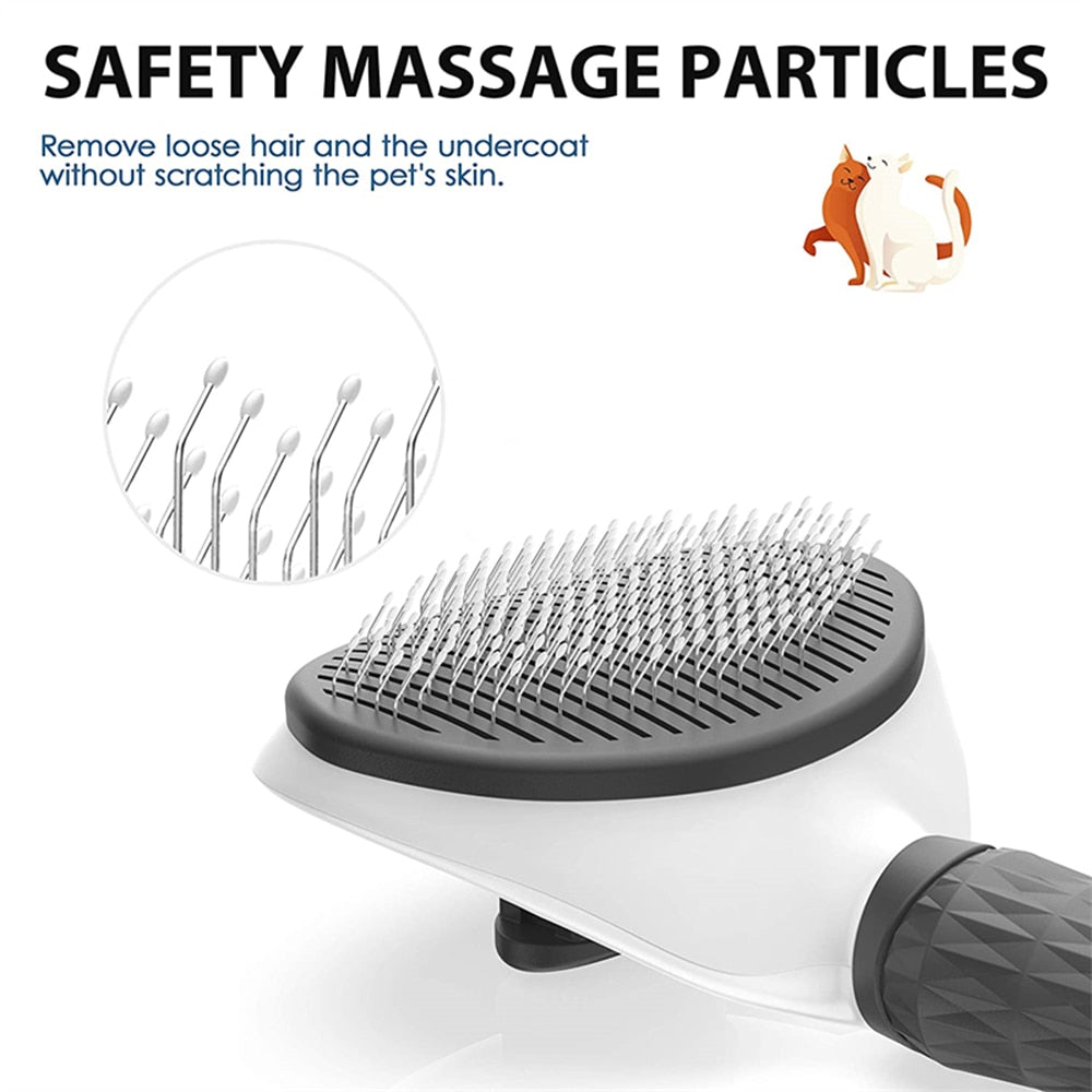 Cepillo de pelo autolimpiable para perros y gatos