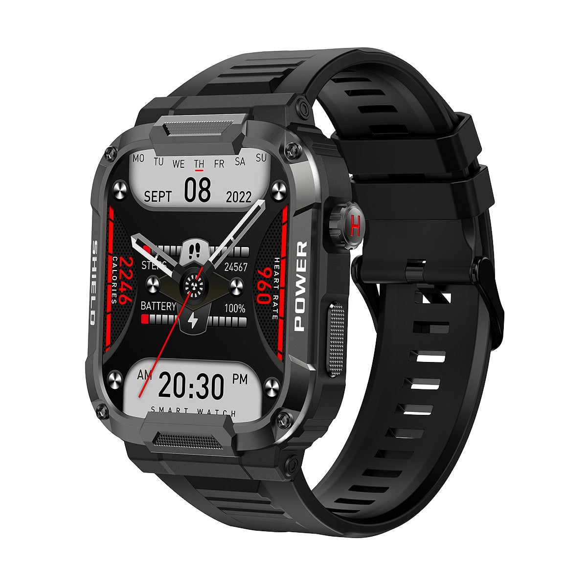 Smart Watch tipo militar, IP68, 5ATM, para IOS y Android