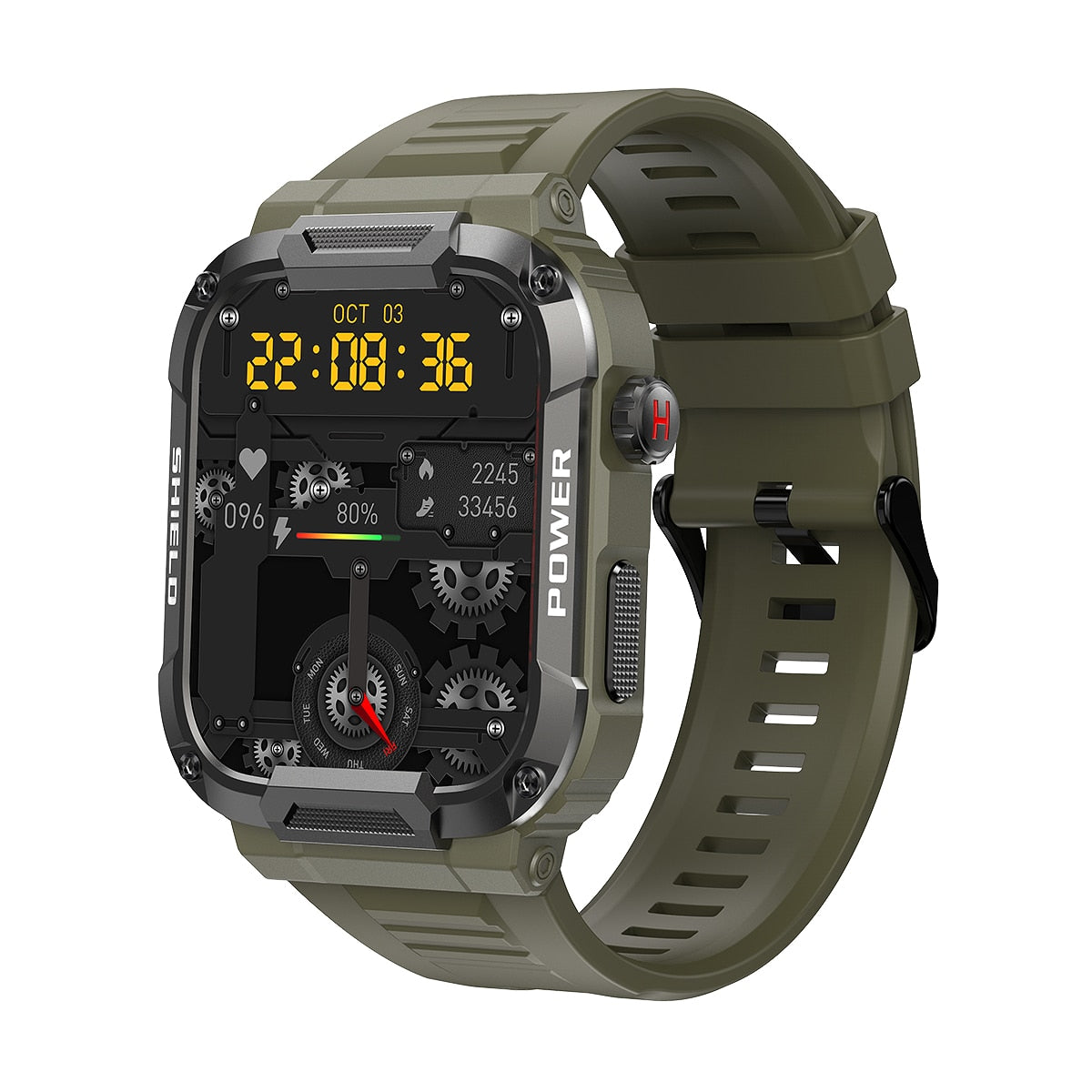 Smart Watch tipo militar, IP68, 5ATM, para IOS y Android