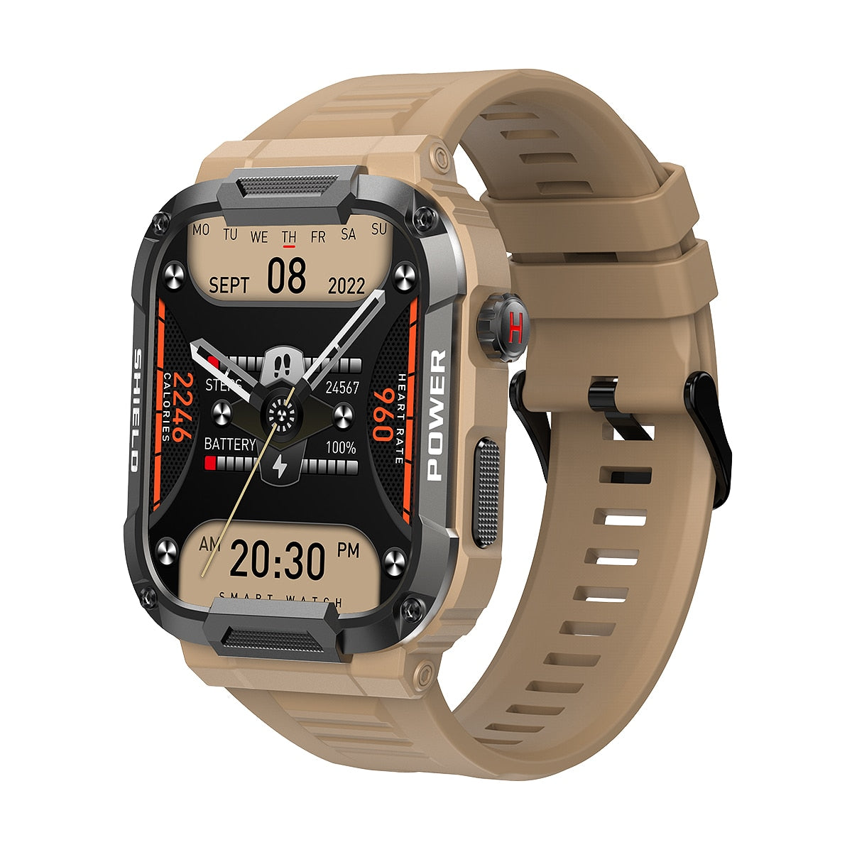 Smart Watch tipo militar, IP68, 5ATM, para IOS y Android
