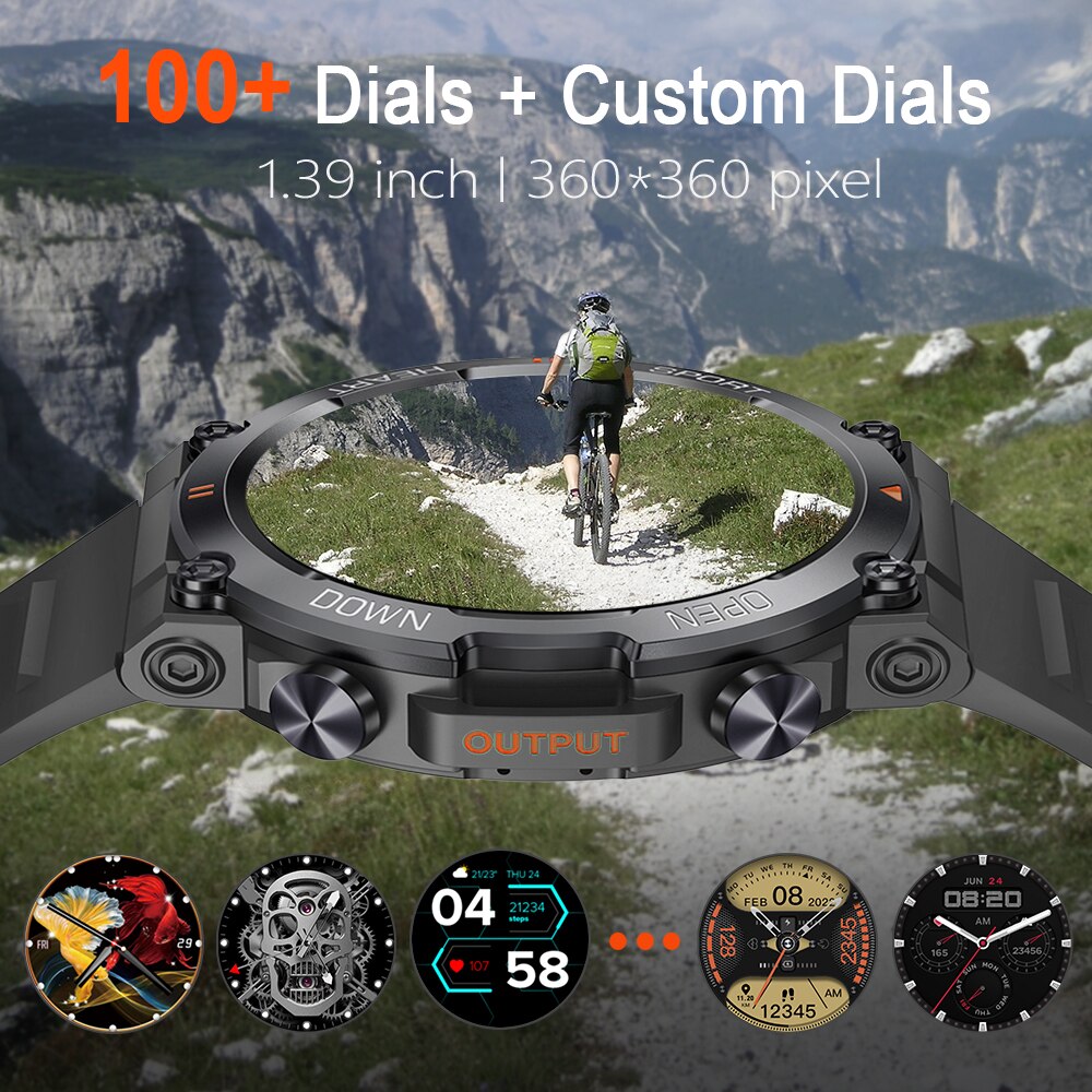 Smart Watch K56 Pro, deportivo, Monitor cardíaco, Android e IOS