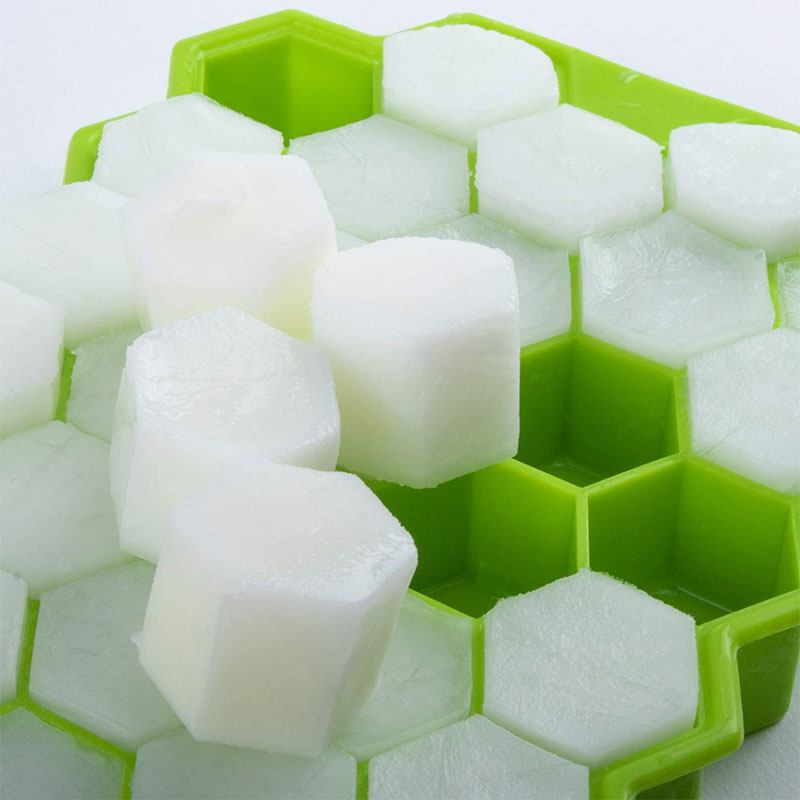 Molde de silicona para cubitos de hielo, bandeja reutilizable. Sin BPA