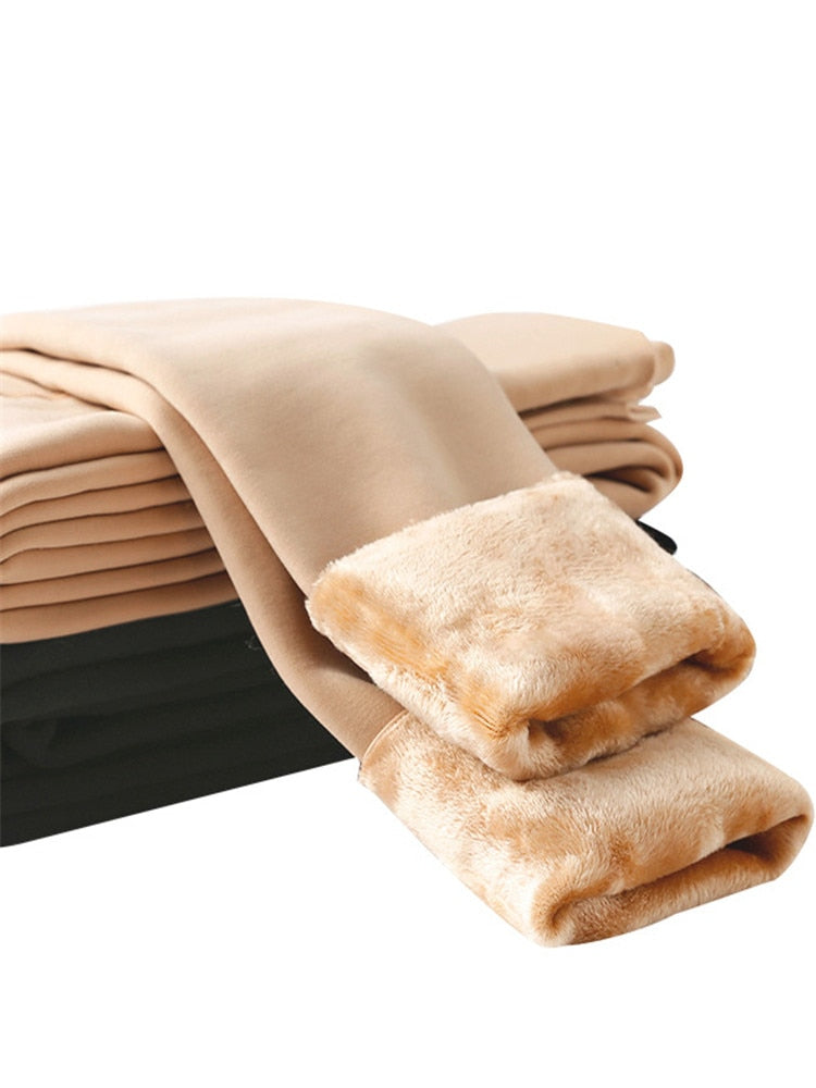 Calza alta elasticidad para mujer, cálidos y ajustados