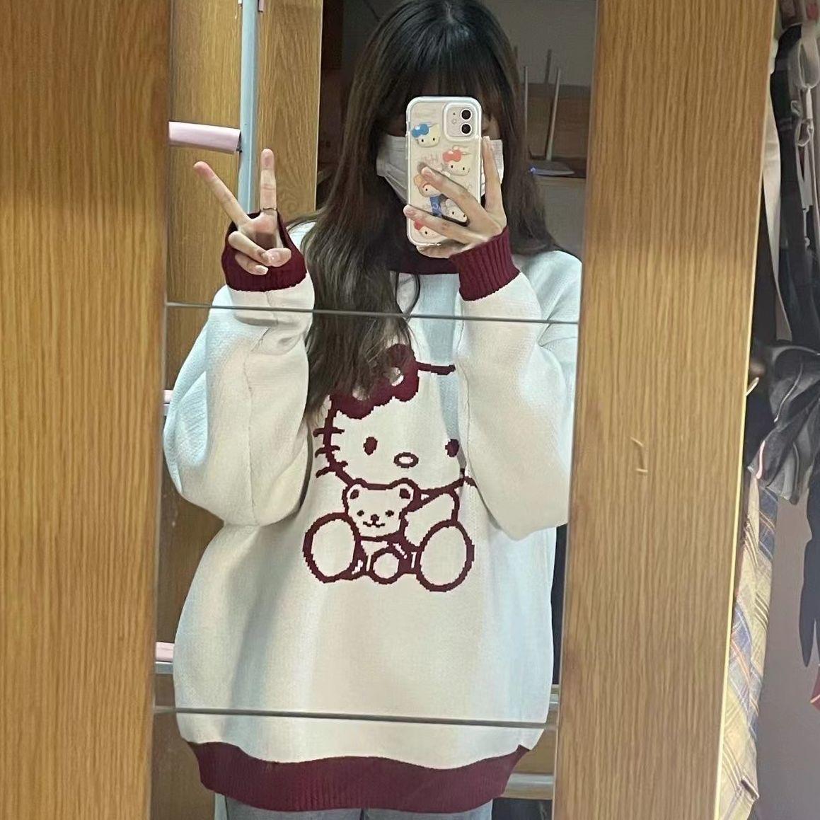 Sweater Hello Kitty Academy, con cuello redondo
