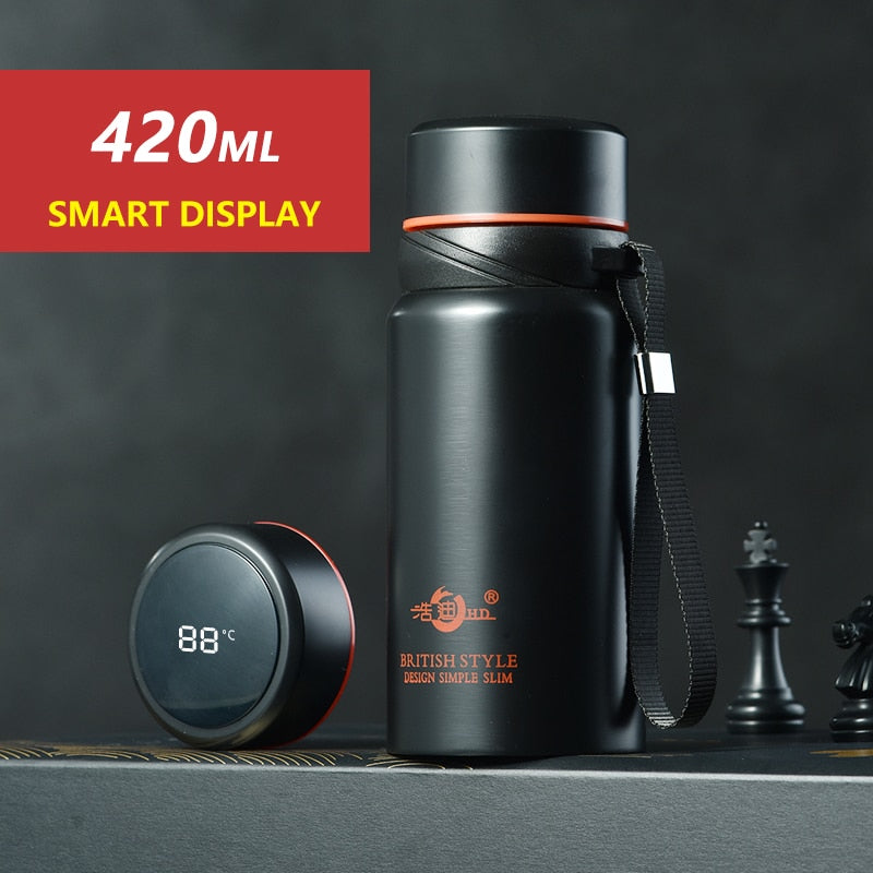 Termo de acero inoxidable 420, 800, 1000 ml, con sensor de temperatura