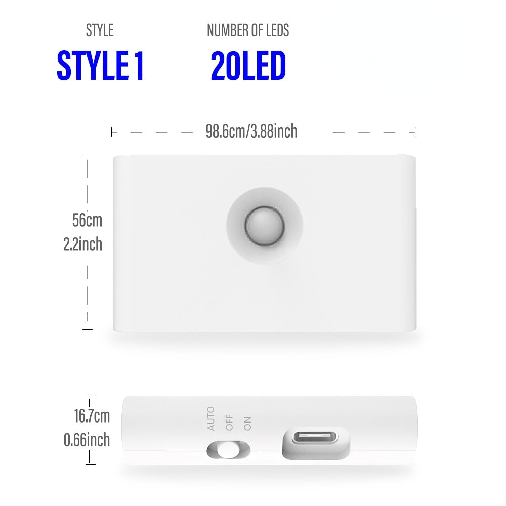 Luz con sensor inteligente, LED detección infrarroja, inalámbrica
