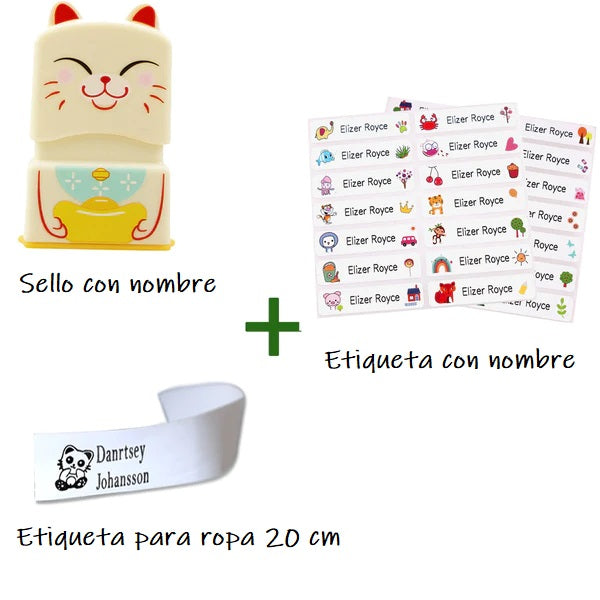 Sellos personalizables para ropa, impermeable y no se borra