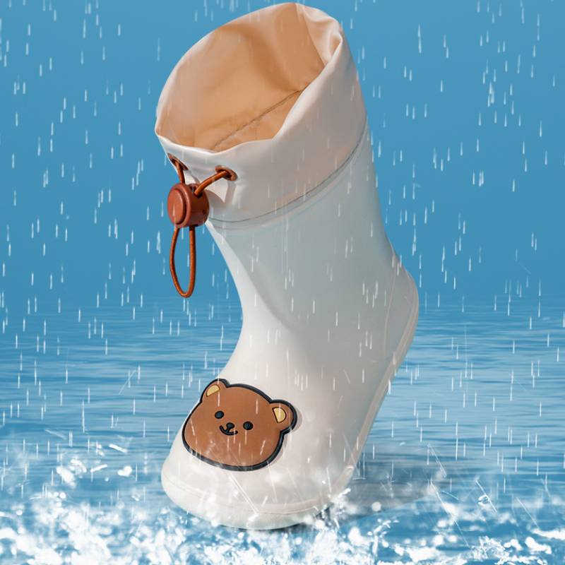 Botas de lluvia de dibujos animados para niños y niñas, impermeables, antideslizantes