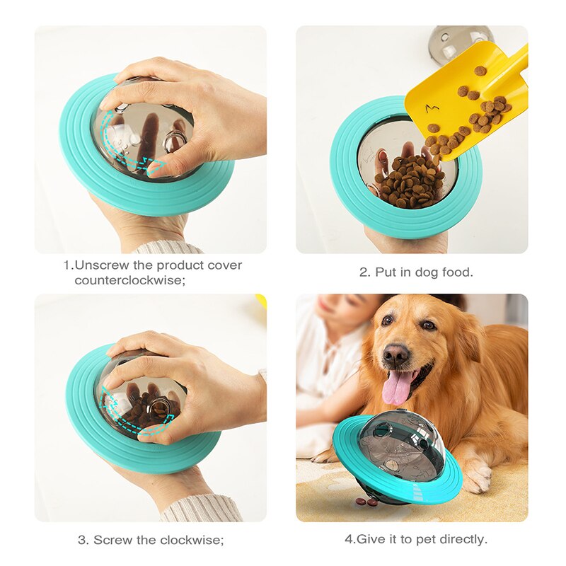 Juego de platillo volador de comida para perros o gatos, ideal para entrenamiento