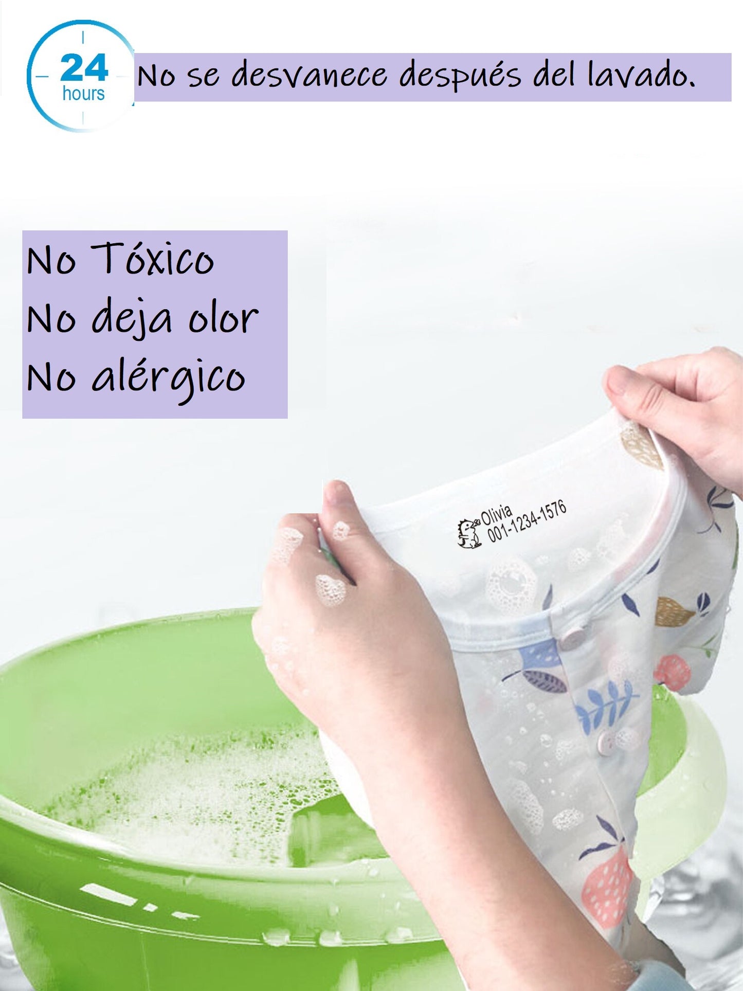 Sellos personalizables para ropa, impermeable y no se borra