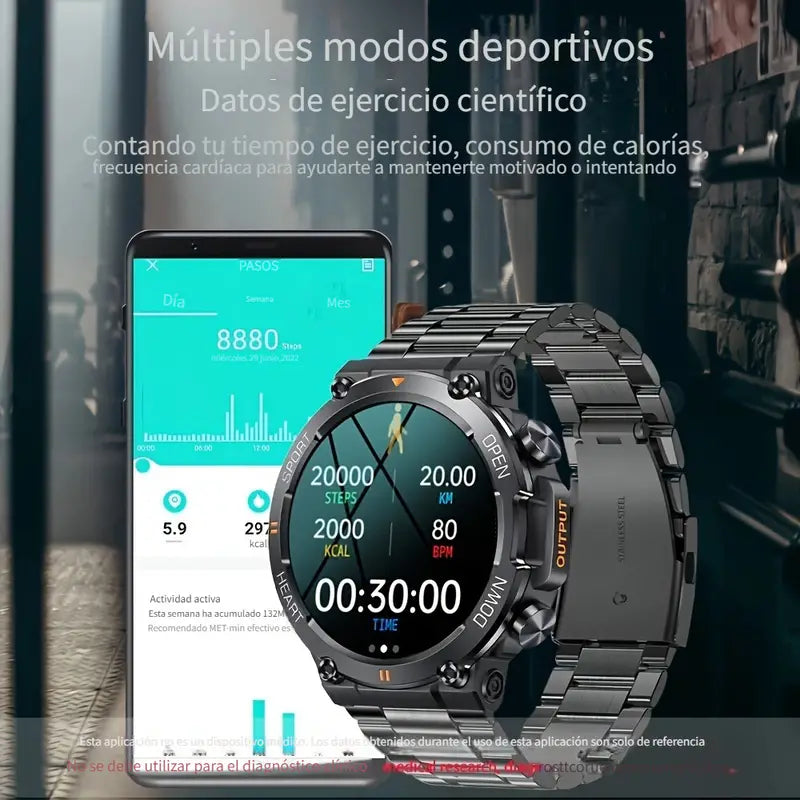 Smart Watch K56 Pro, deportivo, Monitor cardíaco, Android e IOS