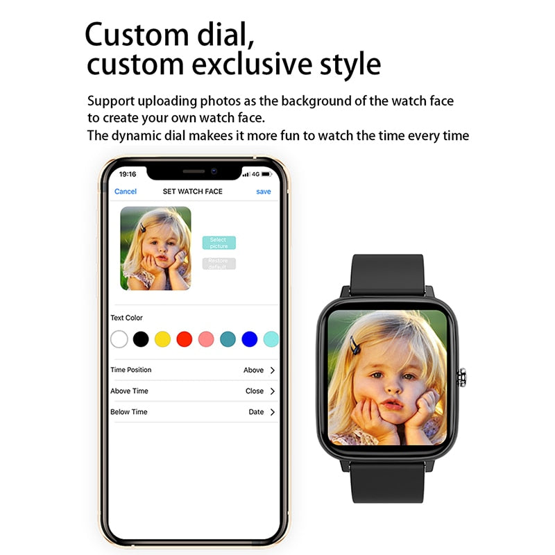 Smart Watch Unisex, Fitness, Android y IOS, IP67