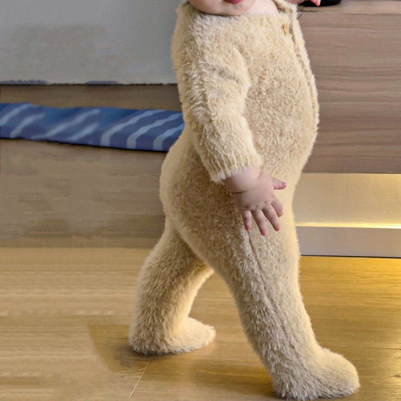 Enterito de invierno para bebés, cálido con gorro