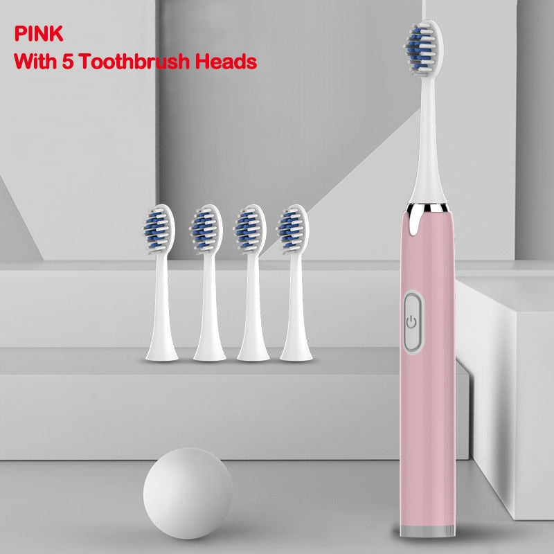 Cepillo de dientes eléctrico, resistente al agua, con batería AA reemplazable